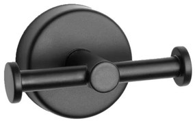 Karag 2222 55 Moderno Άγκιστρο μπάνιου διπλό Μαύρο ματ