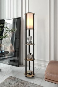 Φωτιστικό δαπέδου με ράφι από πεύκο Καφέ 24x24x24 cm