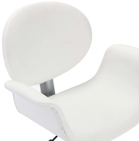 Καρέκλες Τραπεζαρίας Περιστρεφόμενες 6 τεμ. Λευκές Δερματίνη - Λευκό