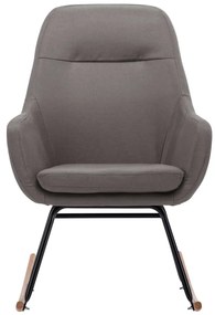 vidaXL Κουνιστή Πολυθρόνα Ανοιχτό Γκρι Υφασμάτινη