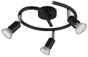 Φωτιστικό Οροφής - Σποτ Paris R80913932 3xGU10 35W Φ26cm 13cm Black Mat RL Lighting Metal