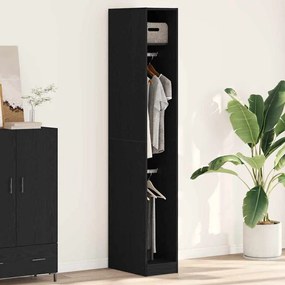 vidaXL Ντουλάπα Μαύρης Καρυδιάς 30 x 50 x 200 cm – φτιαγμένη από επεξεργασμένο ξύλο.