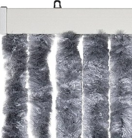 vidaXL Σήτα - Κουρτίνα Πόρτας Ασημί 90 x 220 εκ. από Σενίλ