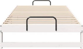 vidaXL Σκελετός Κρεβατιού Λευκό 100 x 210 cm Στερεά ξυλεία πεύκου