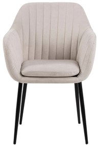 Καρέκλα Oakland 305, Beige, 83x57x61cm, 7 kg, Ταπισερί, Μεταλλικά, Μπράτσα | Epipla1.gr