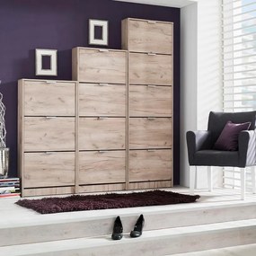 Παπουτσοθήκη Base 15 Γκρί Δρύς 58x18x191,5 εκ. 58x18x191.5 εκ.