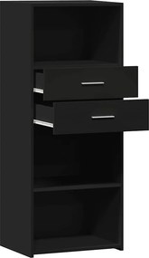 vidaXL Ντουλάπι Μαύρο 50x42,5x124 εκ. από Επεξεργασμένο Ξύλο