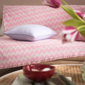 Ριχτάρι Τριθέσιου Summer waves Gum Pink 180X310cm - Gofis Home 466/23