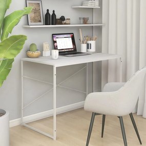 Γραφείο Υπολογιστή Λευκό 110 x 60 x 70 εκ. από Μοριοσανίδα - Λευκό