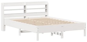 vidaXL Σκελετός Κρεβ. Χωρίς Στρώμα Λευκό 150x200 εκ Μασίφ Πεύκο
