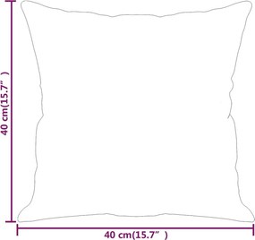 vidaXL Μαξιλάρια Διακοσμητικά 2 τεμ. Κρεμ 40 x 40 εκ. Υφασμάτινα
