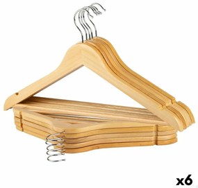 Σετ Kρεμαστρών Max Home Φυσικό Ξύλο Χάλυβας 44,5 x 23 x 1 cm 10 Τεμάχια (x6)