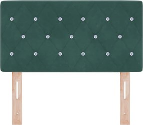 vidaXL Κεφαλάρι Σκούρο Πράσινο 80 cm Βελούδο