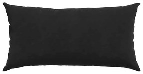 vidaXL Μαξιλάρι Καναπέ 2 pcs Μαύρο 80 x 40 cm Υφασμάτινο Κορντουρά