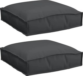 vidaXL Μαξιλάρι 2 pcs Μαύρο 40 x 40 x 8 εκ. Ύφασμα Όξφορντ