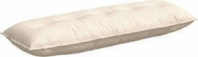 vidaXL Μαξιλάρι Πλάτης Κρεμ 140 x 50 cm Υφασμάτινο Κορντουρά