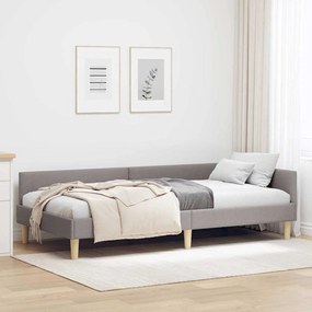 vidaXL Κρεβάτι Γωνίας Taupe 100 x 200 cm ύφασμα