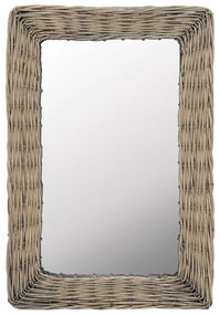 vidaXL Καθρέφτης Καφέ 40 x 60 εκ. από Wicker