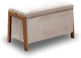 DALI ΣΚΑΜΠΟ VELVET BEIGE ΜΕ ΑΠΟΘ. ΧΩΡΟ 75X42X44εκ. ZITA PLUS 75X42X44εκ.