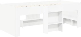 vidaXL Κρεβάτι Υψηλού Στυλ για Παιδιά 2 pcs Λευκό Επεξεργασμένο Ξύλο