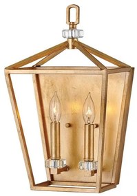 Απλίκα Φωτιστικό Τοίχου 2xE14  Κρύσταλλο  Stinson Quintiesse Elstead Lighting QN-STINSON2-DBR Ορείχαλκος