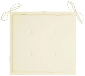 vidaXL Καρέκλες Τραπεζαρίας Κήπου 3 τεμ Μασίφ Ξύλο Ακακίας + Μαξιλάρια