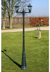 vidaXL Preston Στύλος Φωτισμού Κήπου 2φωτος Πράσινος 215 cm