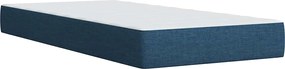 vidaXL Κρεβάτι Boxspring με Στρώμα Μπλε 100 x 200 εκ. Υφασμάτινο