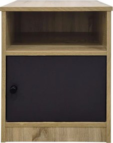 Κομοδίνο Lenea pakoworld sonoma-ανθρακί 40x40x50εκ