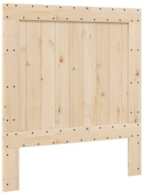 vidaXL Πλαίσιο Κρεβατιού με Κεφαλάρι Γκρι 90x200 εκ. Μασίφ Ξύλο Πεύκου