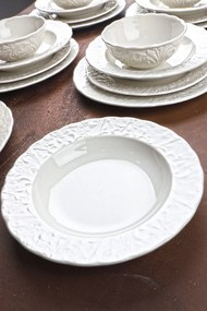 Dinner Set (24 Pieces) Por-AD23000 White