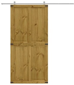 vidaXL Πόρτα αχυρώνα CORONA 90x210 cm μασίφ ξύλο πεύκο