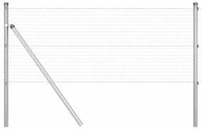 vidaXL Στύλος Περιφράξεων Ασημί 25 x 0,5 μ (25 x 25 χιλιοστά υλικό)