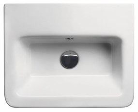 Bianco Ceramica City MCITY83 Λευκός Πορσελάνινος Νιπτήρας Μπάνιου Κρεμαστός ή Ένθετος ή Επικαθήμενος Επίπλου 50x40cm