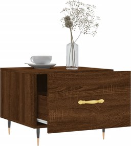 vidaXL Τραπεζάκια Σαλονιού 2 τεμ Brown Oak 50x50x40 εκ Επεξ. Ξύλο