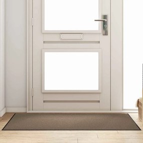 vidaXL Χαλάκι Εξώπορτας Μπεζ και Μαύρο 90 x 150 cm 100% Πολυαμίδιο