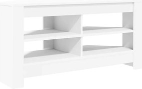 vidaXL ΓωνιακήΒάσηΤηλεόρασης Λευκό 102 x 40,5 x 45 εκ