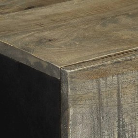 Sideboards 2 τεμάχια ανοιχτό γκρι 60x33,5x75cm μασίφ ξύλο Mango - Μαύρο