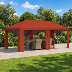 vidaXL Κάλυμμα Γκαζebo 6 x 3 m Τερακότα Πολυεστέρας 190 gsm