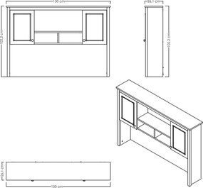 Σύνθεση Γραφείου Γκρι / Δρυς PEDO 150x26.1x102.2