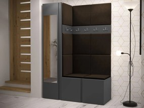 Έπιπλο υποδοχής Orion-Ανθρακί - Καφέ