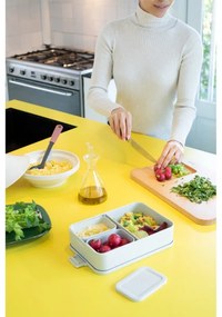 Κουτί τροφίμων Brabantia Make&Take 1006292, 2 l, Με διαχωριστικά, Στεγανό κλείσιμο, Χωρίς BPA, Ανοιχτό γκρι