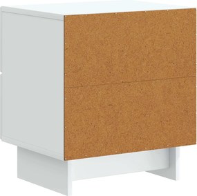 vidaXL Κομοδίνο Λευκό 43 x 34,5 x 47,5 εκ Επεξεργασμένο Ξύλο