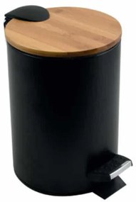 Κάδος Απορριμμάτων Μπάνιου (Φ20.5x26.7) Spirella 5lt Adonis Soft Close Black