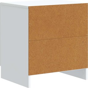 vidaXL Κομοδίνο Λευκό 43 x 34,5 x 47 εκ. Επεξεργασμένο Ξύλο