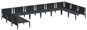 vidaXL Σετ Καναπέ Κήπου 10 pcs Ανθρακί Ατσάλι