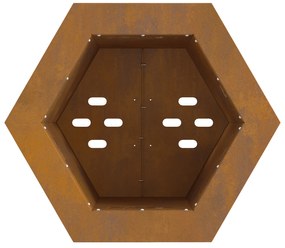 vidaXL Χωρίς Καπνό Φωτιά Πυρκαγιάς Εξαγώνιος 38x38x51 εκ Ανθεκτικός Χάλυβας