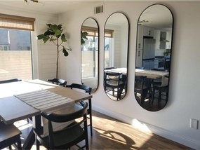 Stewehome Διακοσμητικός καθρέφτης τοίχου MDF οβάλ 180x60 cm