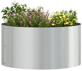 vidaXL Ζαρντινιέρες κήπου 5 pcs Ασημί 40 x 40 x 20 cm