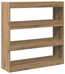 vidaXL Βιβλιοθήκη artisan δρυς 100 x 30 x 103 εκ. Επεξεργασμένο ξύλο